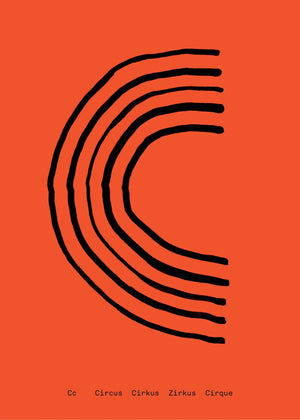 Alphabet Spaghetti by ATWTP - C Print by PAPER COLLECTIVE (paper-collective-alphabet-poster-print-c-print)