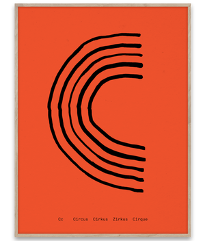 Alphabet Spaghetti by ATWTP - C Print by PAPER COLLECTIVE (paper-collective-alphabet-poster-print-c-print)