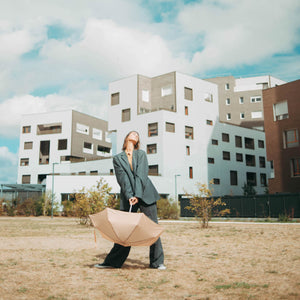 Micro Umbrella | Almond/Camille by ANATOLE (anatole-cream-beige-folding-micro-umbrella-camille)