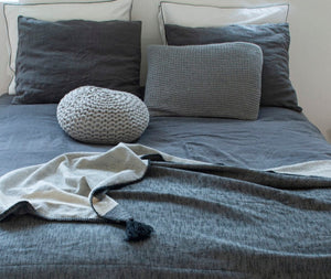 CASABLANCA Blanket 150X240 - Off Black/Off White by HOME LINEN LABELS (home-linen-labels-casablanca-150-240-cm-off-black-off-white-plaid)