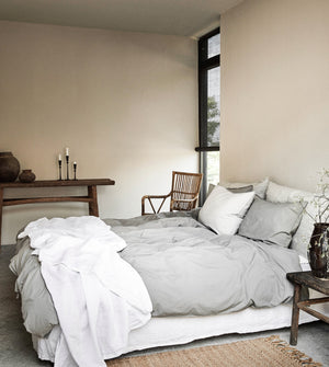 Cotton Pillowcase Set of 2 | Dove by TELL ME MORE (tell-me-more-cotton-pillowcase-set-of-2-dove)