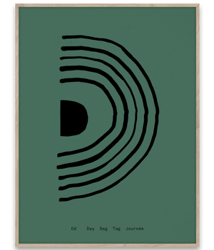 Alphabet Spaghetti by ATWTP - D Print by PAPER COLLECTIVE (paper-collective-alphabet-poster-print-d-print)