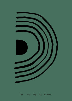 Alphabet Spaghetti by ATWTP - D Print by PAPER COLLECTIVE (paper-collective-alphabet-poster-print-d-print)