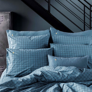 Fitted Sheet Celeste Sardine Single by La Cerise Sur Le Gateau (la-cerise-sur-la-gateau-fitted-sheet-sardine-90)