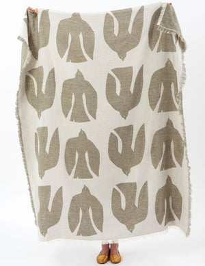 EARLY BIRD Throw | Olive by BRITA (brita-early-bird-throw-olive)