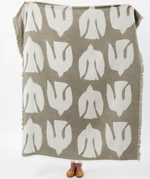 EARLY BIRD Throw | Olive by BRITA (brita-early-bird-throw-olive)