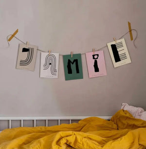 Alphabet Spaghetti by ATWTP - M Print by PAPER COLLECTIVE (paper-collective-alphabet-poster-print-m-print)