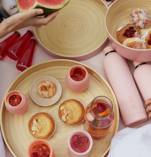 STEMM Silicone Glasses | Peach+Petal by PORTER GREEN (stemm-unbreakable-peach-petal)