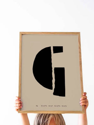 Alphabet Spaghetti by ATWTP - G Print by PAPER COLLECTIVE (paper-collective-alphabet-poster-print-g-print)