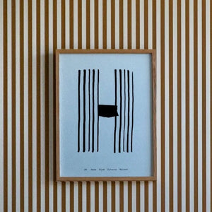 Alphabet Spaghetti by ATWTP - H Print by PAPER COLLECTIVE (paper-collective-alphabet-poster-print-h-print)