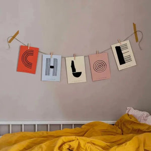 Alphabet Spaghetti by ATWTP - H Print by PAPER COLLECTIVE (paper-collective-alphabet-poster-print-h-print)