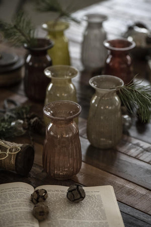 HYACINTH Bud Vase | Mocca by IB LAURSEN (ib-laursen-hyacinth-vase-pebbled-glass-mocca)