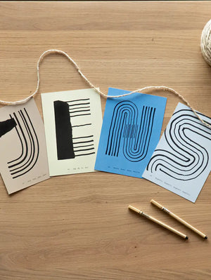 Alphabet Spaghetti by ATWTP - N Print by PAPER COLLECTIVE (paper-collective-alphabet-poster-print-n-print)