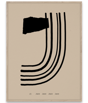 Alphabet Spaghetti by ATWTP - J Print by PAPER COLLECTIVE (paper-collective-alphabet-poster-print-j-print)