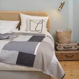 Luca Patches Blanket | Charcoal by DAVID FUSSENEGGER (charcoal-patches-luca-throw)