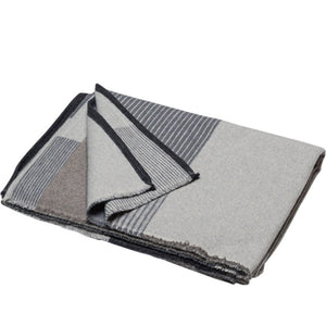 Luca Patches Blanket | Charcoal by DAVID FUSSENEGGER (charcoal-patches-luca-throw)