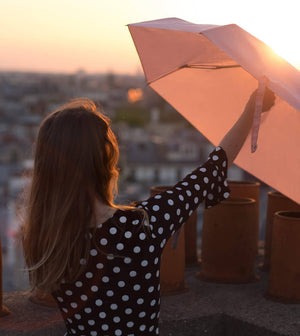 Micro Umbrella | Madeleine/Pink Blush by ANATOLE (anatole-pink-folding-micro-umbrella-madeleine)