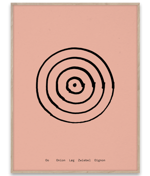 Alphabet Spaghetti by ATWTP - O Print by PAPER COLLECTIVE (paper-collective-alphabet-poster-print-o-print)