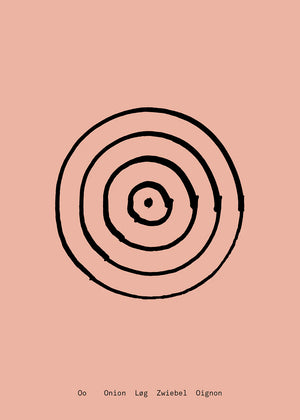 Alphabet Spaghetti by ATWTP - O Print by PAPER COLLECTIVE (paper-collective-alphabet-poster-print-o-print)