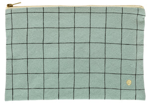 Pouch Oscar L | Celadon by La Cerise Sur Le Gateau (la-cerise-sur-la-gateau-pouch-oscar-celadon-l)