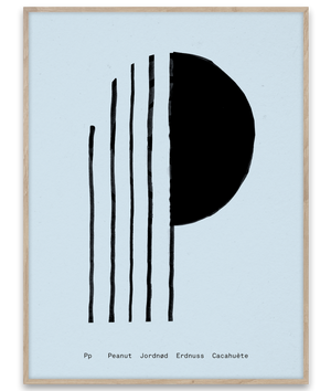 Alphabet Spaghetti by ATWTP - P Print by PAPER COLLECTIVE (paper-collective-alphabet-poster-print-p-print)