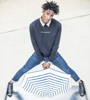 Micro Umbrella Marinières | Henri/Ivory-Navy by ANATOLE (anatole-striped-micro-umbrella-navy-stripes-henri)