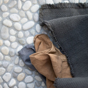 PATARA Bath Mat 80cm | Dark Grey by HOME LINEN LABELS (home-linen-labels-patara-50-80-cm-dark-grey-bath-mat)