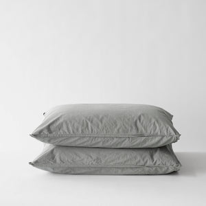 Cotton Pillowcase Set of 2 | Dove by TELL ME MORE (tell-me-more-cotton-pillowcase-set-of-2-dove)