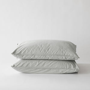 Cotton Pillowcase Set of 2 | Frost by TELL ME MORE (copy-of-tell-me-more-cotton-pillowcase-set-of-2-frost)