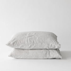Linen Pillowcases Set Of 2 | Pinstripe by TELL ME MORE (tell-me-more-linen-pillowcases-set-of-2-pinstripe)