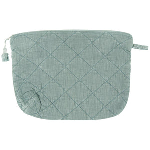 Quilted Travel Pouch - Green Mist by IB LAURSEN (ib-laursen-toiletry-bag-quilted-green-mist)