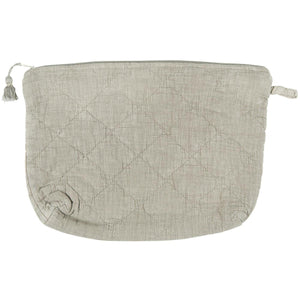 Quilted Travel Pouch - Lichen by IB LAURSEN (ib-laursen-toiletry-bag-quilted-linen)