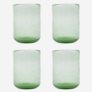 RICH Drinking Glass Set of 4 | Green by HOUSE DOCTOR (house-doctor-glass-rich-light-green)