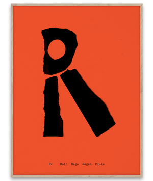 Alphabet Spaghetti by ATWTP - R Print by PAPER COLLECTIVE (paper-collective-alphabet-poster-print-r-print)