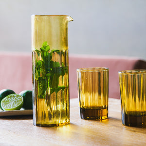 REED TUMBLER Set of 4 | Amber by BRUT (brut-tumbler-reed-amber)