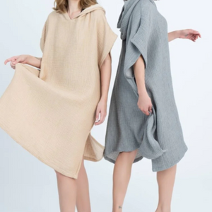 Flow Kids Poncho M/L | Charcoal Grey by ANZA TEXTILE COMPANY (anza-flow-poncho-m02-charcoal-grey)