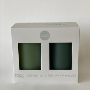 STEGG Silicone Highball Glasses | Sage+Olive by PORTER GREEN (stegg-unbreakable-silicone-highball-glasses-sage-olive)