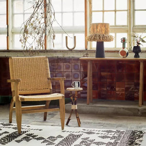 Stoneware Flower Pot L- Black by MADAM STOLTZ (madam-stoltz-stoneware-flower-pot-l-black)