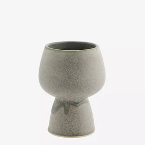 Stoneware Flower Pot S- Grey/Green by MADAM STOLTZ (copy-of-madam-stoltz-stoneware-flower-pot-grey-green)