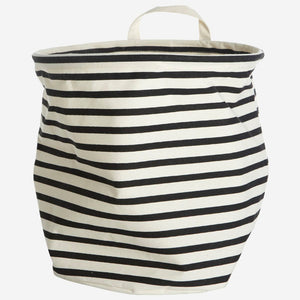 STRIPES 30x30cm Storage Bag - Black/White by HOUSE DOCTOR (house-doctor-storage-bag-stripes-black-white-ls0350)