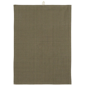 Cotton Tea Towel | Earth/Black Check by IB LAURSEN (ib-laursen-tea-towel-earth-coloured-w-black-check-pattern)
