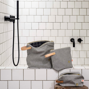 Toiletry Bag Finette GM | Caviar by La Cerise Sur Le Gateau (la-cerise-sur-la-gateau-toiletry-bag-finette-caviar-leather-gm)