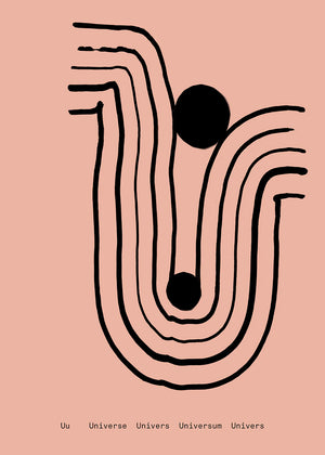 Alphabet Spaghetti by ATWTP - U Print by PAPER COLLECTIVE (paper-collective-alphabet-poster-print-u-print)