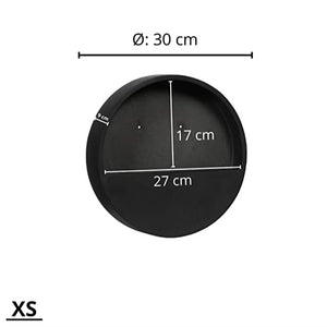 WALLY Wall Planter XS 30cm | Matte Black by POTTERY POTS (pottery-pots-wally-hanging-xs-fiberstone-o-30-00-black)