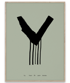 Alphabet Spaghetti by ATWTP - Y Print by PAPER COLLECTIVE (paper-collective-alphabet-poster-print-y-print)