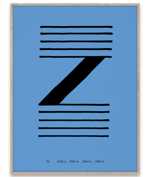 Alphabet Spaghetti by ATWTP - Z Print by PAPER COLLECTIVE (paper-collective-alphabet-poster-print-z-print)