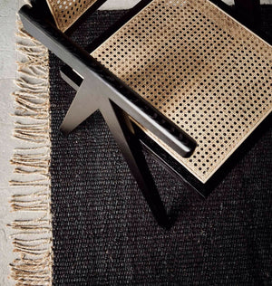 Hemp Rug 60X90 | Black by TELL ME MORE (tell-me-more-hemp-rug-60x90-colour-black)
