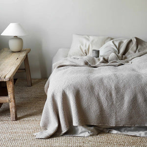 Miro Bedspread 180X260 | Sand Beige by TELL ME MORE (tell-me-more-miro-bedspread-180x260-sand-beige)