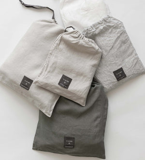 Linen Pillowcases Set Of 2 | Pinstripe by TELL ME MORE (tell-me-more-linen-pillowcases-set-of-2-pinstripe)