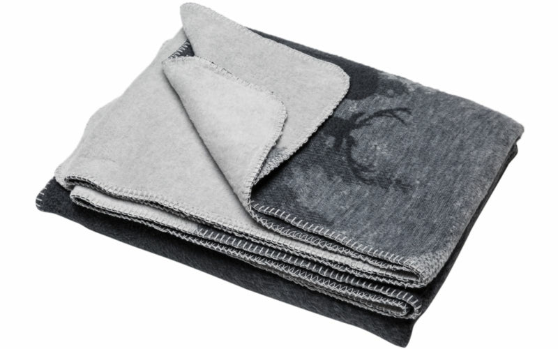 Savona Pair of Stags Blanket | Charcoal